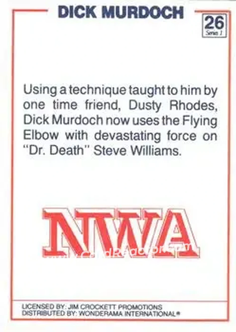 1988 Wonderama NWA #26 - Dick Murdoch