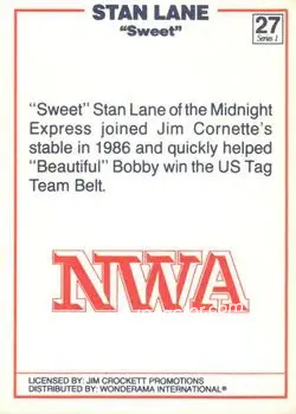 1988 Wonderama NWA #27 - Stan Lane