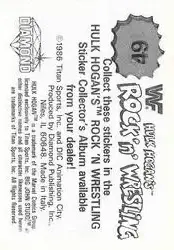 1986 Hulk Hogan's Rock 'n' Wrestling Stickers #49 - Card #49 - Back