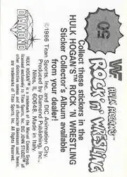 1986 Hulk Hogan's Rock 'n' Wrestling Stickers #50 - Card #50 - Back