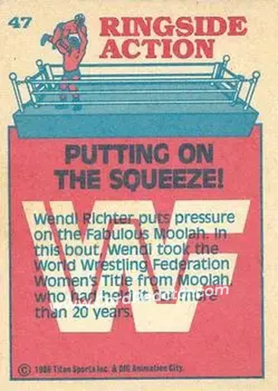 1986 Scanlens WWF Pro Wrestler #47 - Card #47