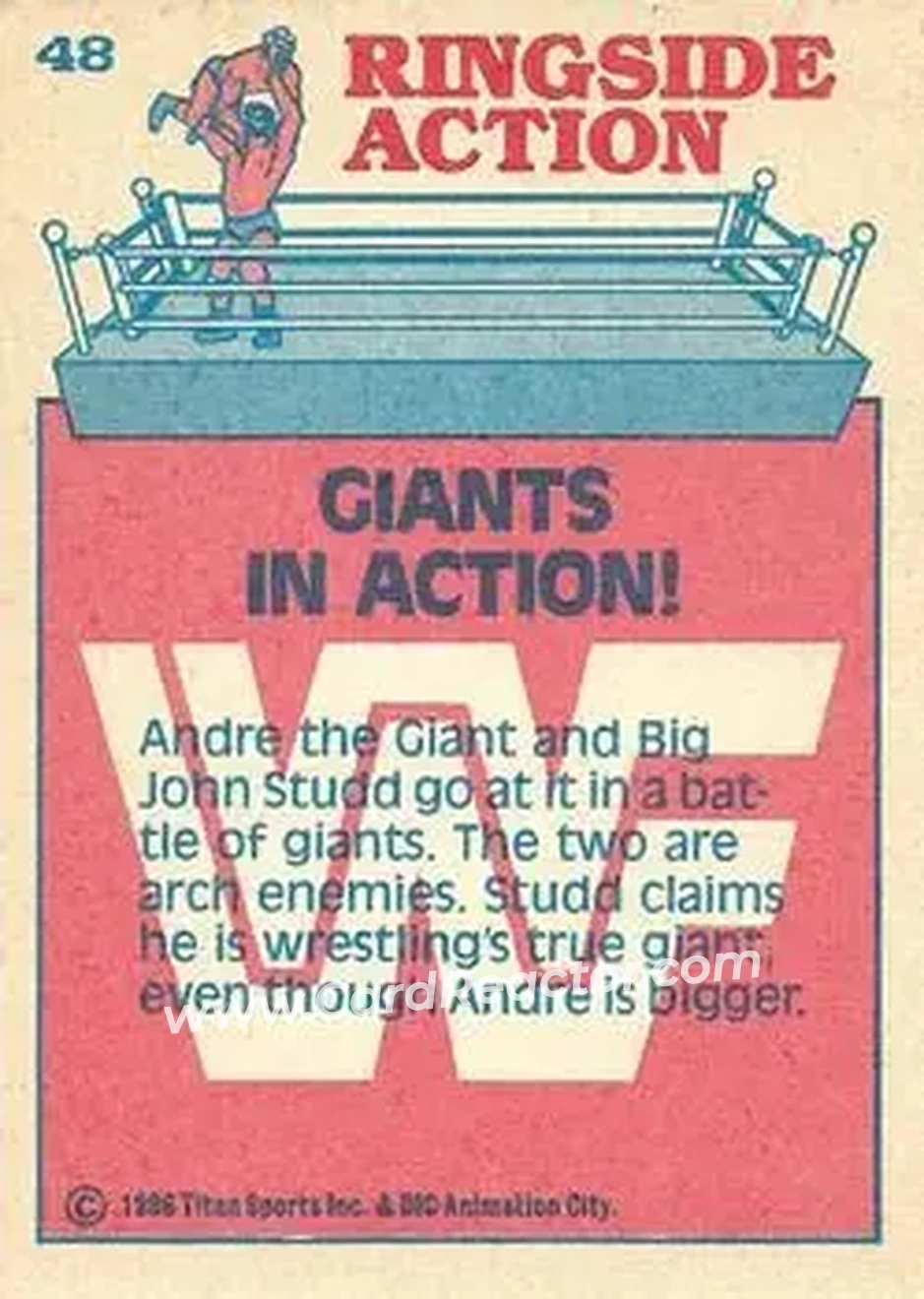 1986 Scanlens WWF Pro Wrestler #48 - Card #48