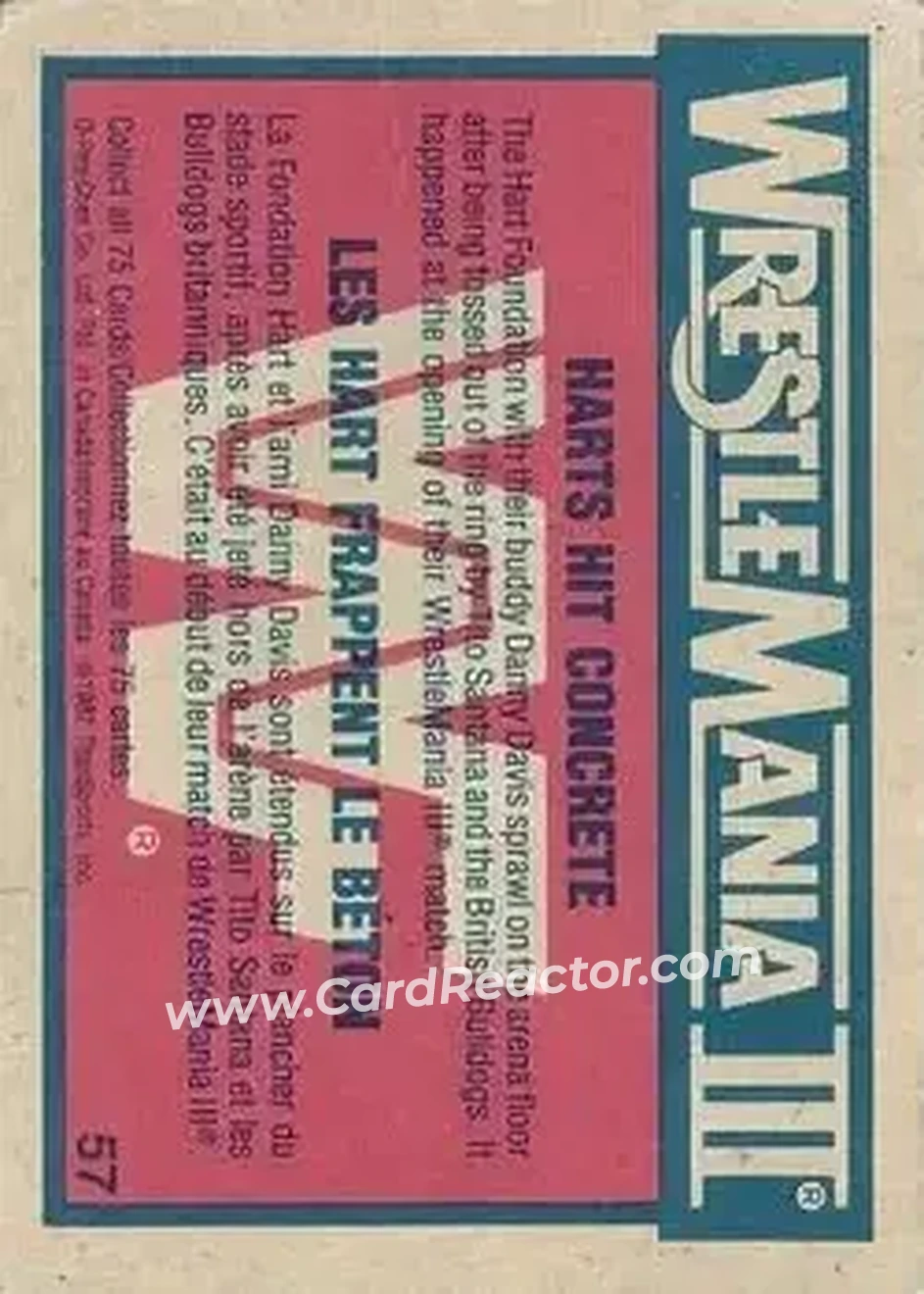 1987 O-Pee-Chee WWF #57 - Card #57 1987 O-Pee-Chee WWF #57 - Card #57