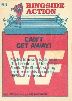1986 Scanlens WWF Pro Wrestler #51 - Card #51 - Back