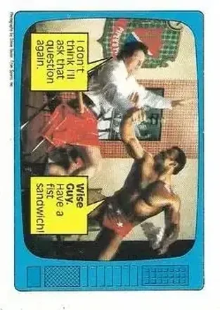 1986 Scanlens WWF Pro Wrestler #59 - Rowdy Roddy Piper