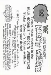 1986 Hulk Hogan's Rock 'n' Wrestling Stickers #55 - Card #55 - Back