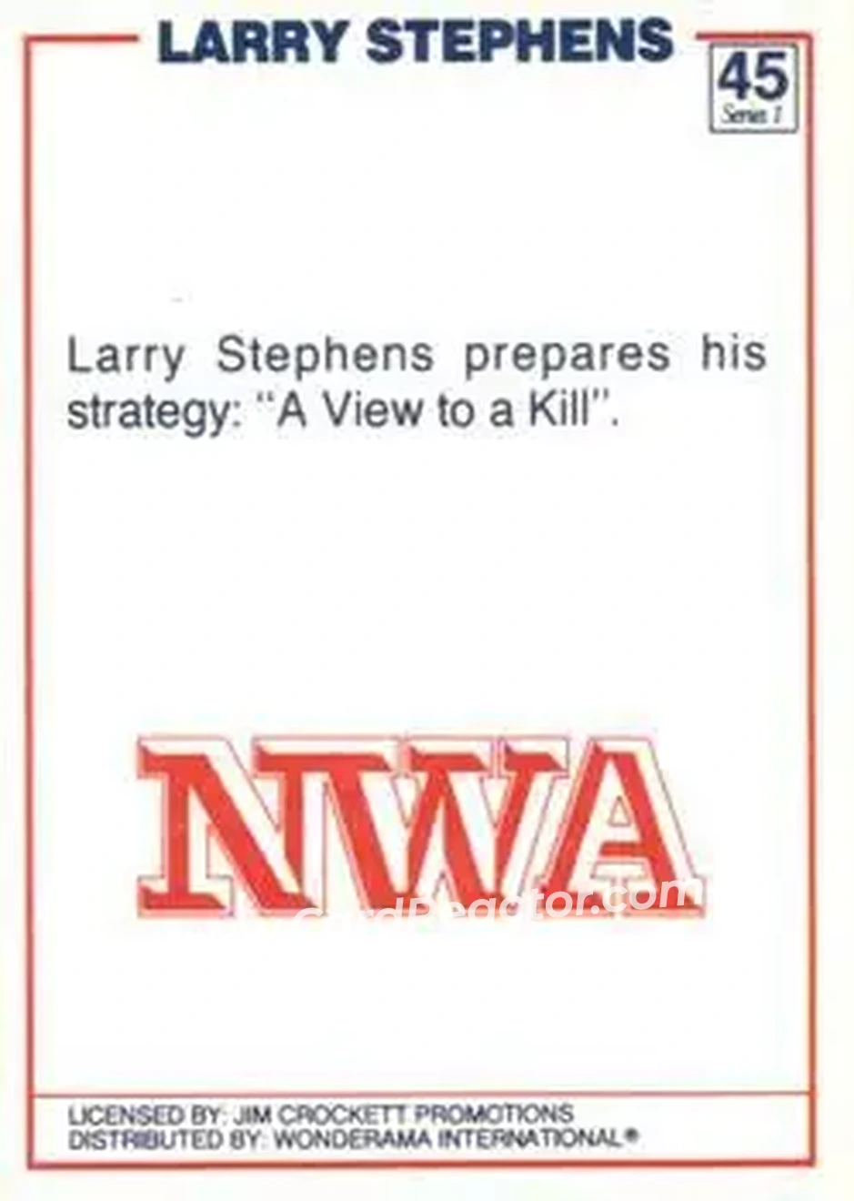 1988 Wonderama NWA #45 - Larry Stephens