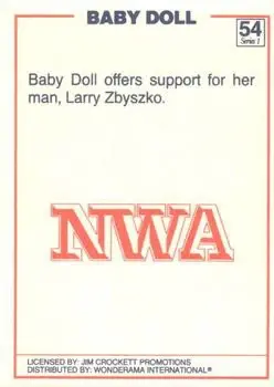 1988 Wonderama NWA #54 - Baby Doll
