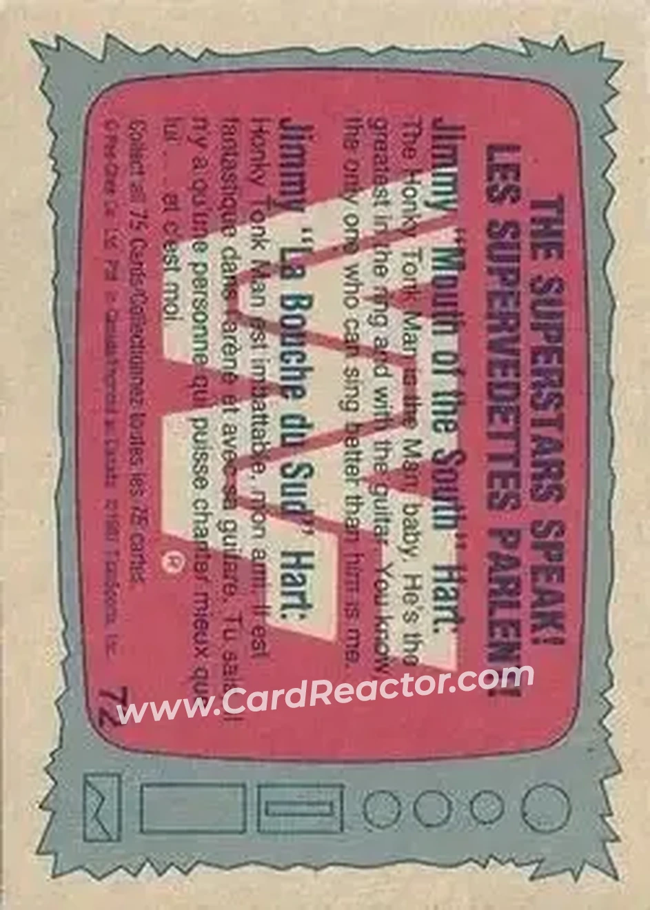 1987 O-Pee-Chee WWF #72 - Card #72