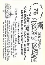 1986 Hulk Hogan's Rock 'n' Wrestling Stickers #76 - Card #76 - Back