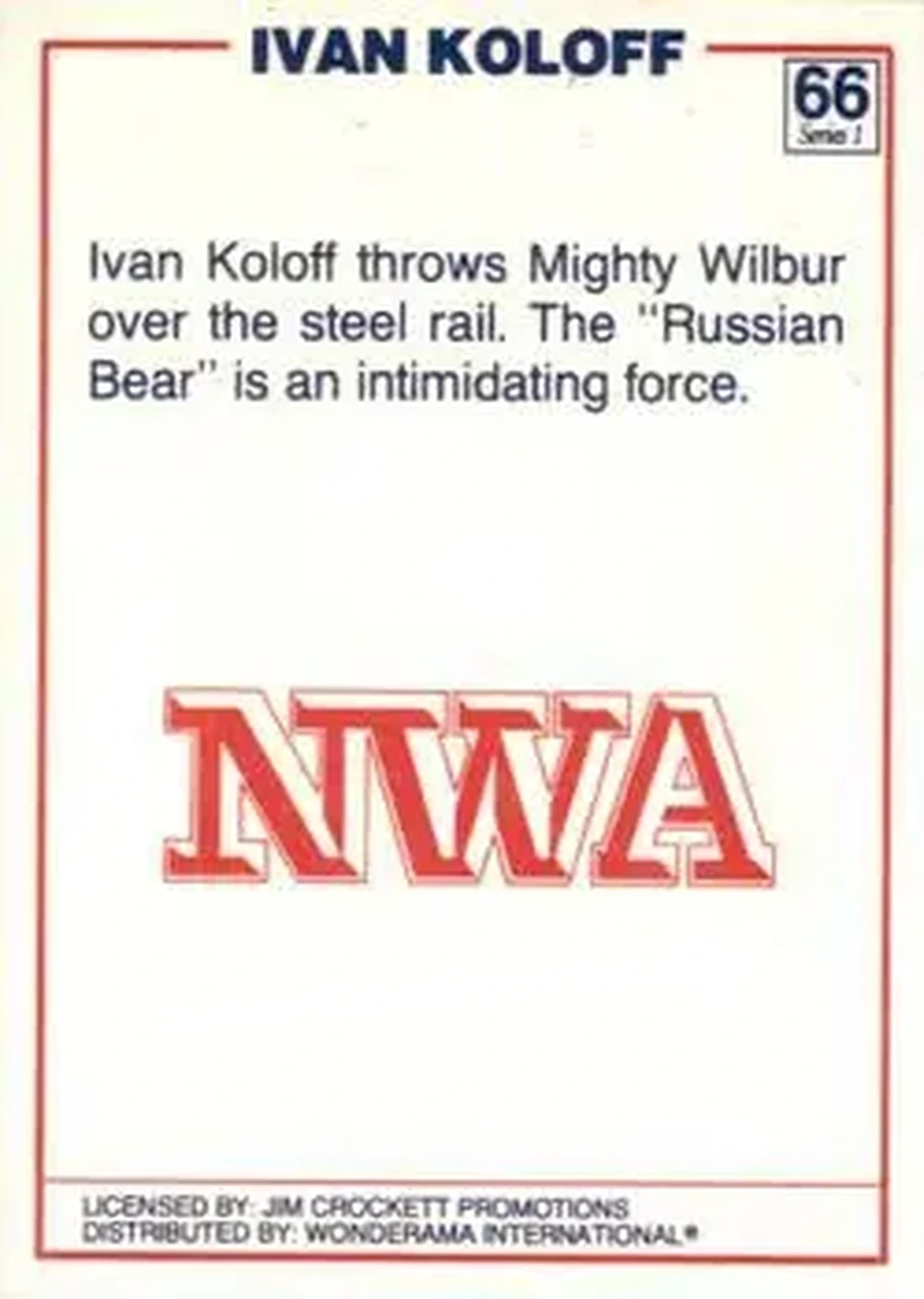1988 Wonderama NWA #66 - Ivan Koloff
