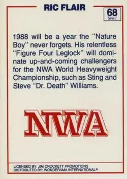 1988 Wonderama NWA #68 - Ric Flair - Back