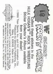 1986 Hulk Hogan's Rock 'n' Wrestling Stickers #81 - Card #81 - Back