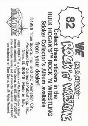 1986 Hulk Hogan's Rock 'n' Wrestling Stickers #82 - Card #82 - Back