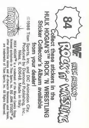 1986 Hulk Hogan's Rock 'n' Wrestling Stickers #84 - Card #84 - Back