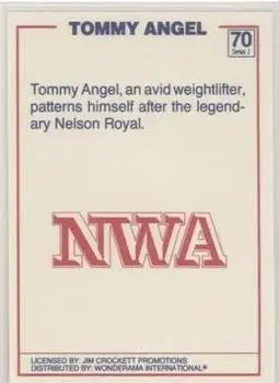 1988 Wonderama NWA #70 - Tommy Angel - Back 1988 Wonderama NWA #70 - Tommy Angel - Back