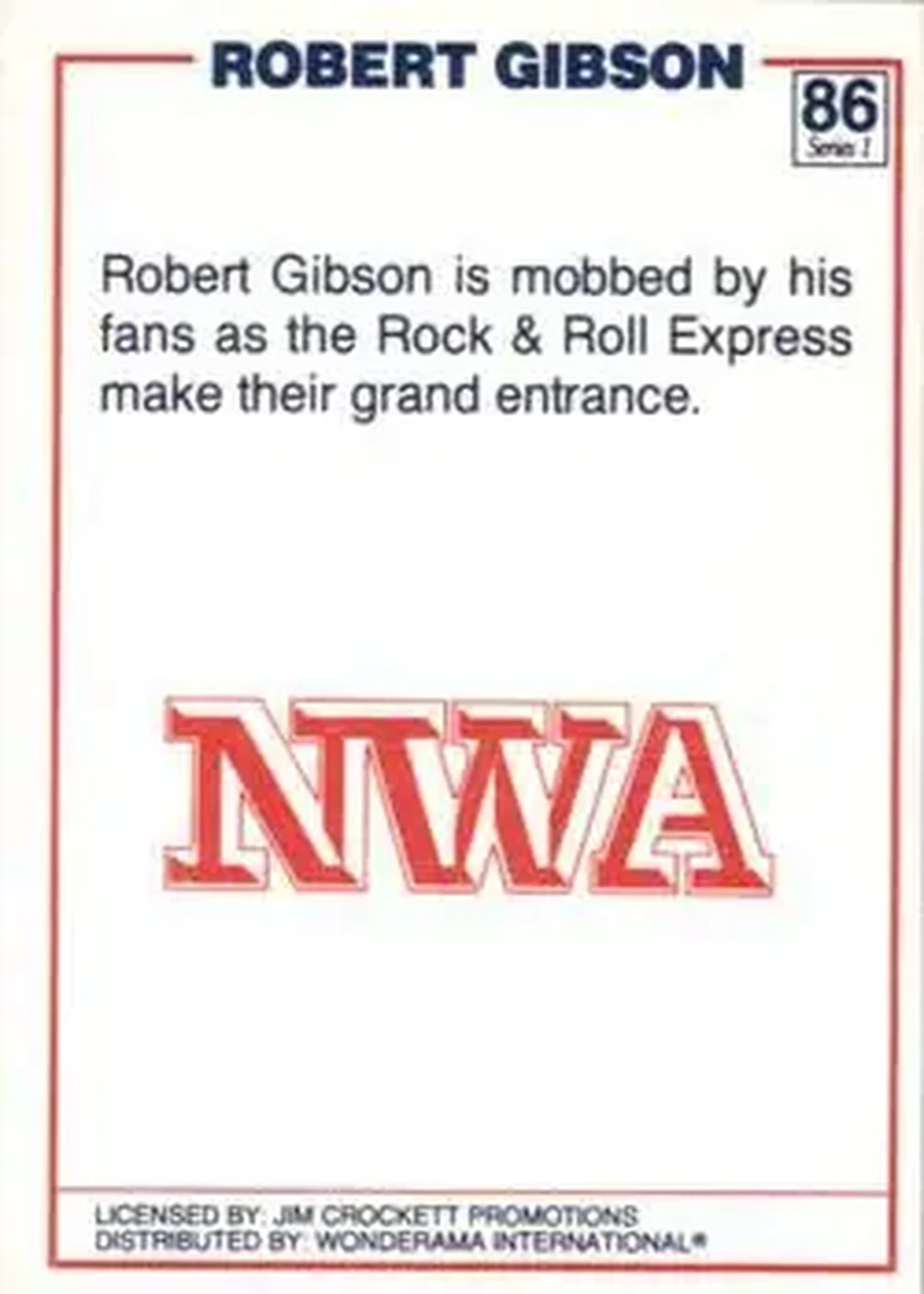 1988 Wonderama NWA #86 - Robert Gibson