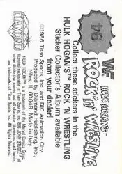 1986 Hulk Hogan's Rock 'n' Wrestling Stickers #94 - Card #94 - Back