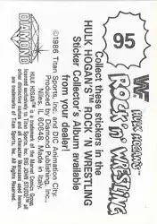 1986 Hulk Hogan's Rock 'n' Wrestling Stickers #95 - Card #95 - Back