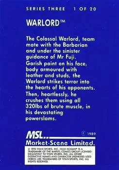 1989-90 Market-Scene WWF Superstars of Wrestling Series 3 #1 - Warlord