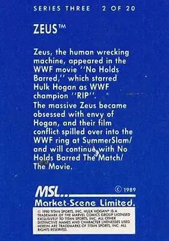 1989-90 Market-Scene WWF Superstars of Wrestling Series 3 #2 - Zeus
