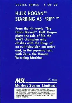 1989-90 Market-Scene WWF Superstars of Wrestling Series 3 #4 - Hulk Hogan