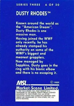 1989-90 Market-Scene WWF Superstars of Wrestling Series 3 #6 - Dusty Rhodes