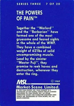1989-90 Market-Scene WWF Superstars of Wrestling Series 3 #7 - The Powers of Pain