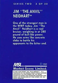 1989 Market-Scene WWF Superstars of Wrestling Series 2 #3 - Jim "The Anvil" Neidhart