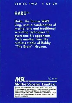 1989 Market-Scene WWF Superstars of Wrestling Series 2 #4 - Haku