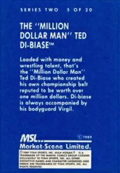 1989 Market-Scene WWF Superstars of Wrestling Series 2 #5 - "The Million Dollar Man" Ted DiBiase