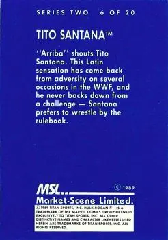 1989 Market-Scene WWF Superstars of Wrestling Series 2 #6 - Tito Santana