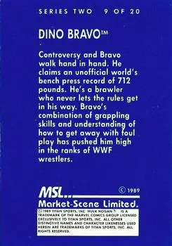 1989 Market-Scene WWF Superstars of Wrestling Series 2 #9 - Dino Bravo