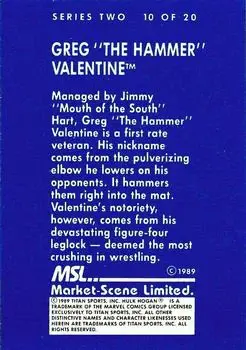 1989 Market-Scene WWF Superstars of Wrestling Series 2 #10 - Greg "The Hammer" Valentine