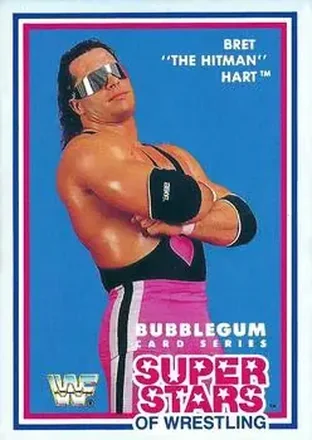1989 Market-Scene WWF Superstars of Wrestling Series 1 #1 - Bret "Hit Man" Hart 1989 Market-Scene WWF Superstars of Wrestling Series 1 #1 - Bret "Hit Man" Hart