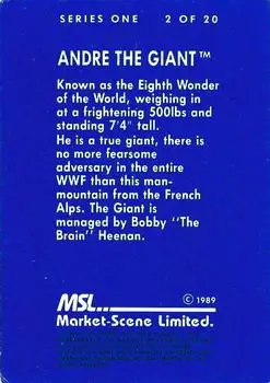1989 Market-Scene WWF Superstars of Wrestling Series 1 #2 - Andre the Giant