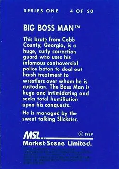 1989 Market-Scene WWF Superstars of Wrestling Series 1 #4 - Big Boss Man