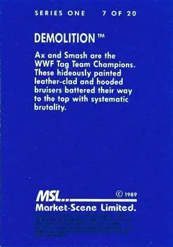 1989 Market-Scene WWF Superstars of Wrestling Series 1 #7 - Demolition