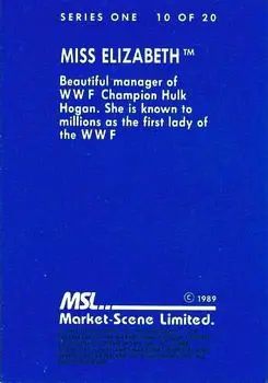 1989 Market-Scene WWF Superstars of Wrestling Series 1 #10 - Miss Elizabeth