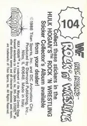 1986 Hulk Hogan's Rock 'n' Wrestling Stickers #104 - The Iron Sheik