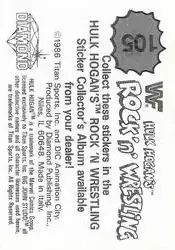 1986 Hulk Hogan's Rock 'n' Wrestling Stickers #105 - The Iron Sheik - Back
