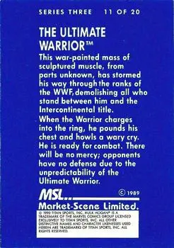 1989-90 Market-Scene WWF Superstars of Wrestling Series 3 #11 - The Ultimate Warrior