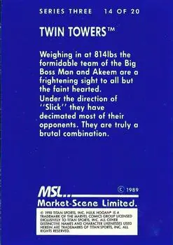 1989-90 Market-Scene WWF Superstars of Wrestling Series 3 #14 - Towers