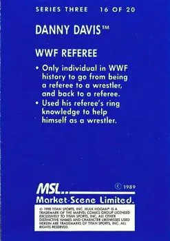 1989-90 Market-Scene WWF Superstars of Wrestling Series 3 #16 - Danny Davis