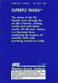 1989 Market-Scene WWF Superstars of Wrestling Series 2 #16 - Superfly Jimmy Snuka