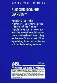 1989 Market-Scene WWF Superstars of Wrestling Series 2 #19 - Rugged Ronnie Garvin