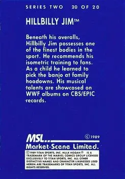 1989 Market-Scene WWF Superstars of Wrestling Series 2 #20 - Hillbilly Jim