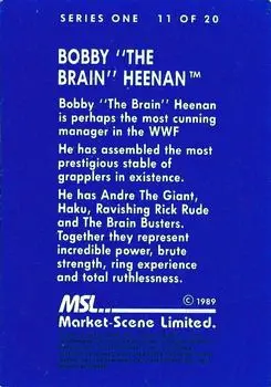 1989 Market-Scene WWF Superstars of Wrestling Series 1 #11 - Bobby "The Brain" Heenan