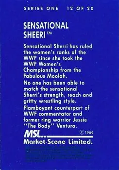 1989 Market-Scene WWF Superstars of Wrestling Series 1 #12 - Sensational Queen Sherri