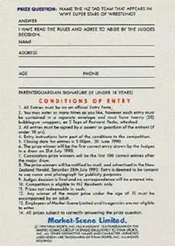 1989-90 Market-Scene WWF Superstars of Wrestling Series 3 #NNO - Card #NNO